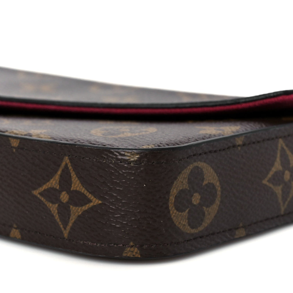 Louis Vuitton Monogram Pochette Felicie Chain Wallet Fuchsia