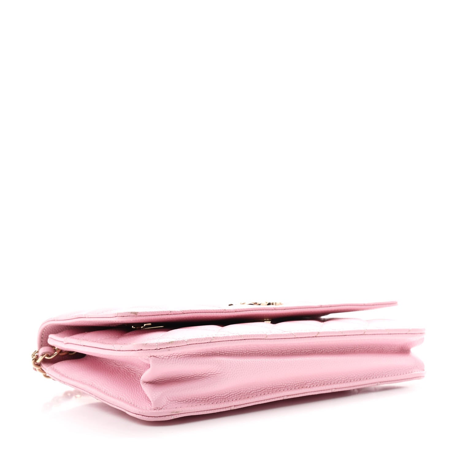 Chanel Caviar Quilted Wallet on Chain WOC Light Pink