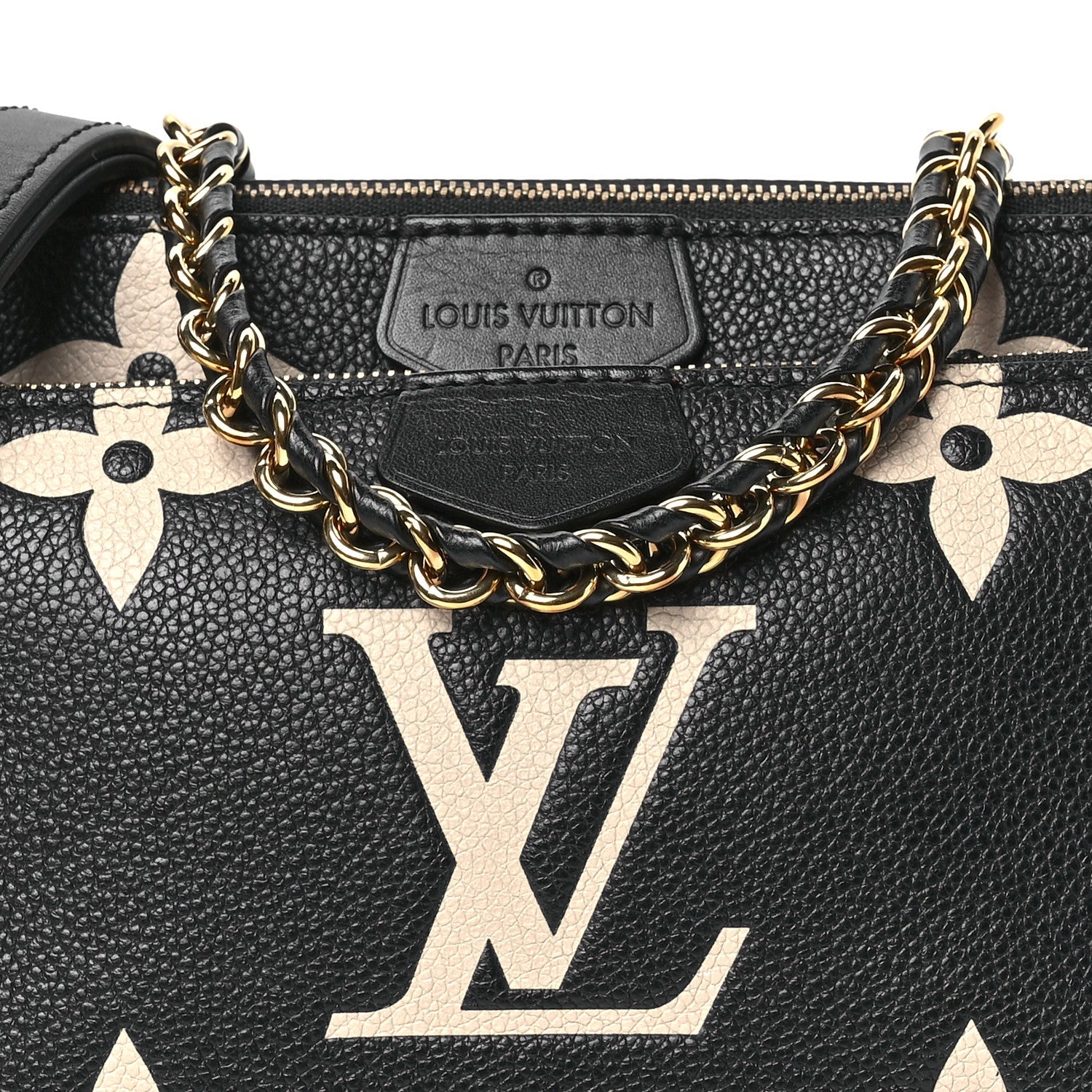 Louis Vuitton Empreinte Monogram Giant Multi Pochette Accessories Black Beige