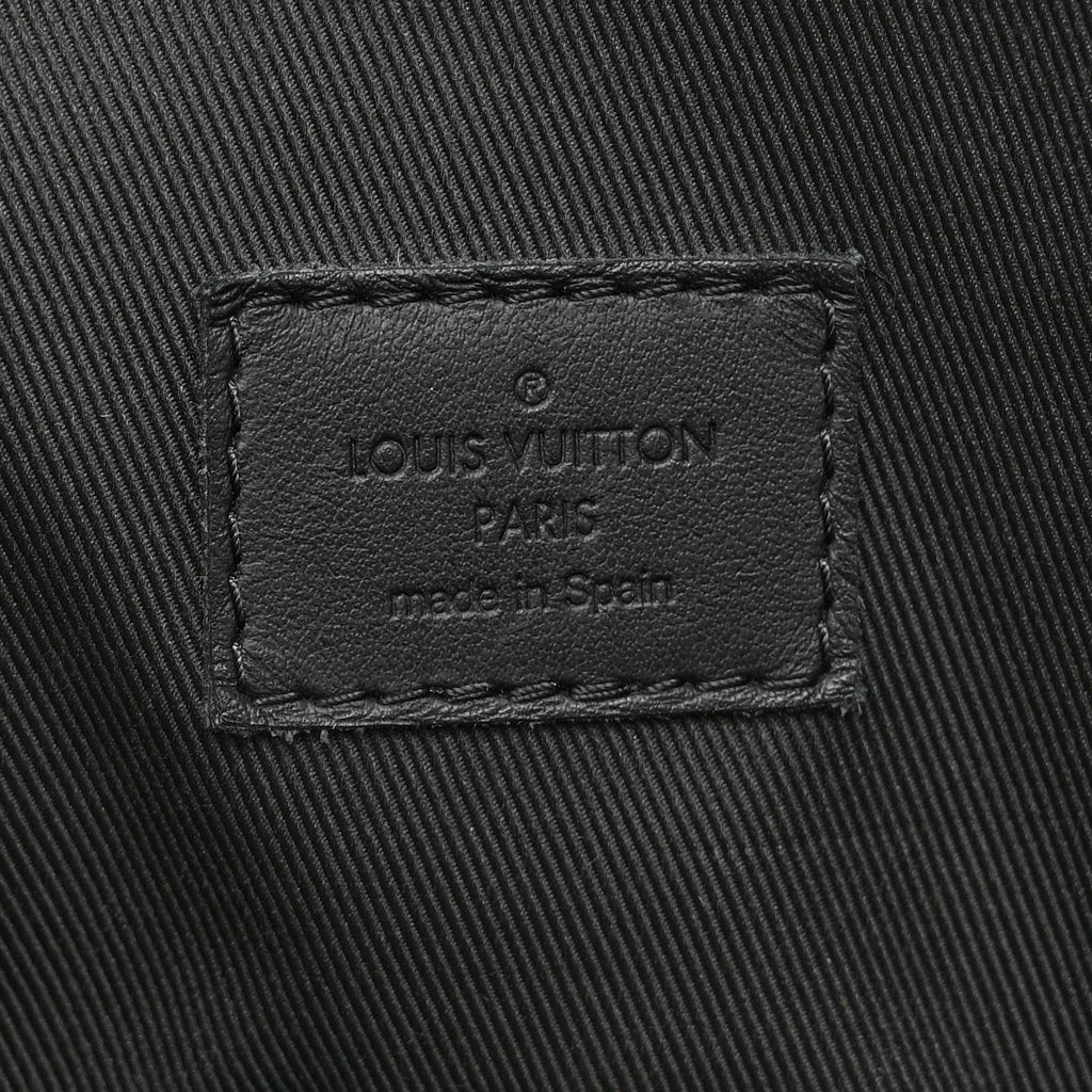 Louis Vuitton Grained Calfskin LV Aerogram Tote Black