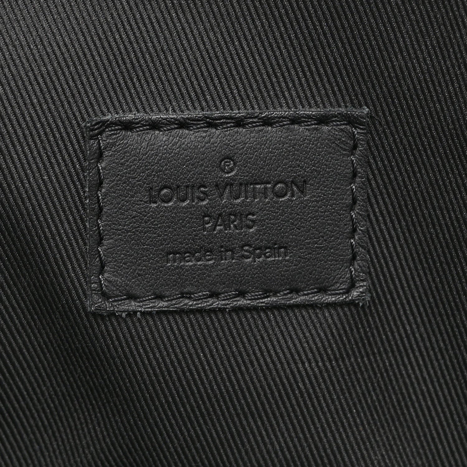 Louis Vuitton Grained Calfskin LV Aerogram Tote Black