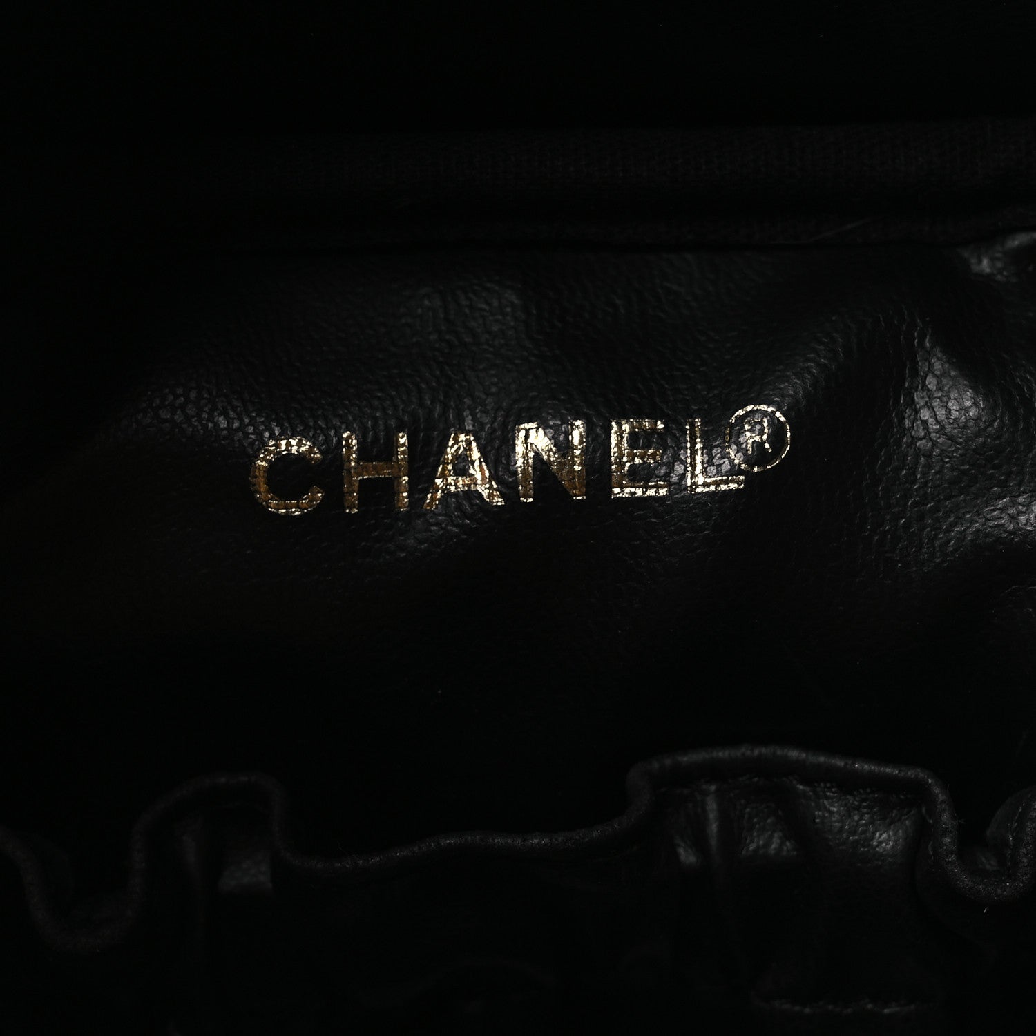 Chanel Caviar Vanity Cosmetic Case Black