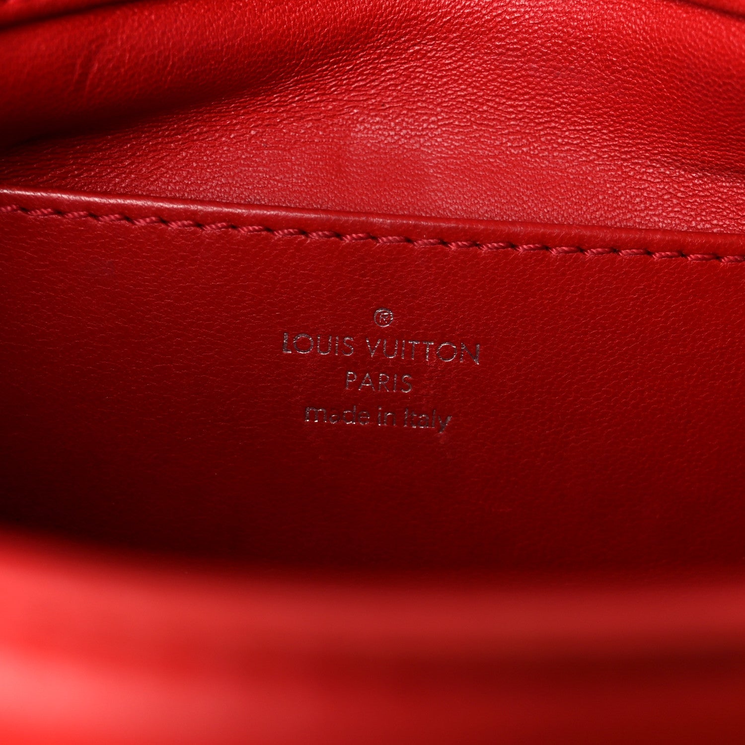 Louis Vuitton Lambskin Malletage GO-14 PM Red