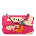 Chanel Satin Mini Convertible Flap Pink Multicolor
