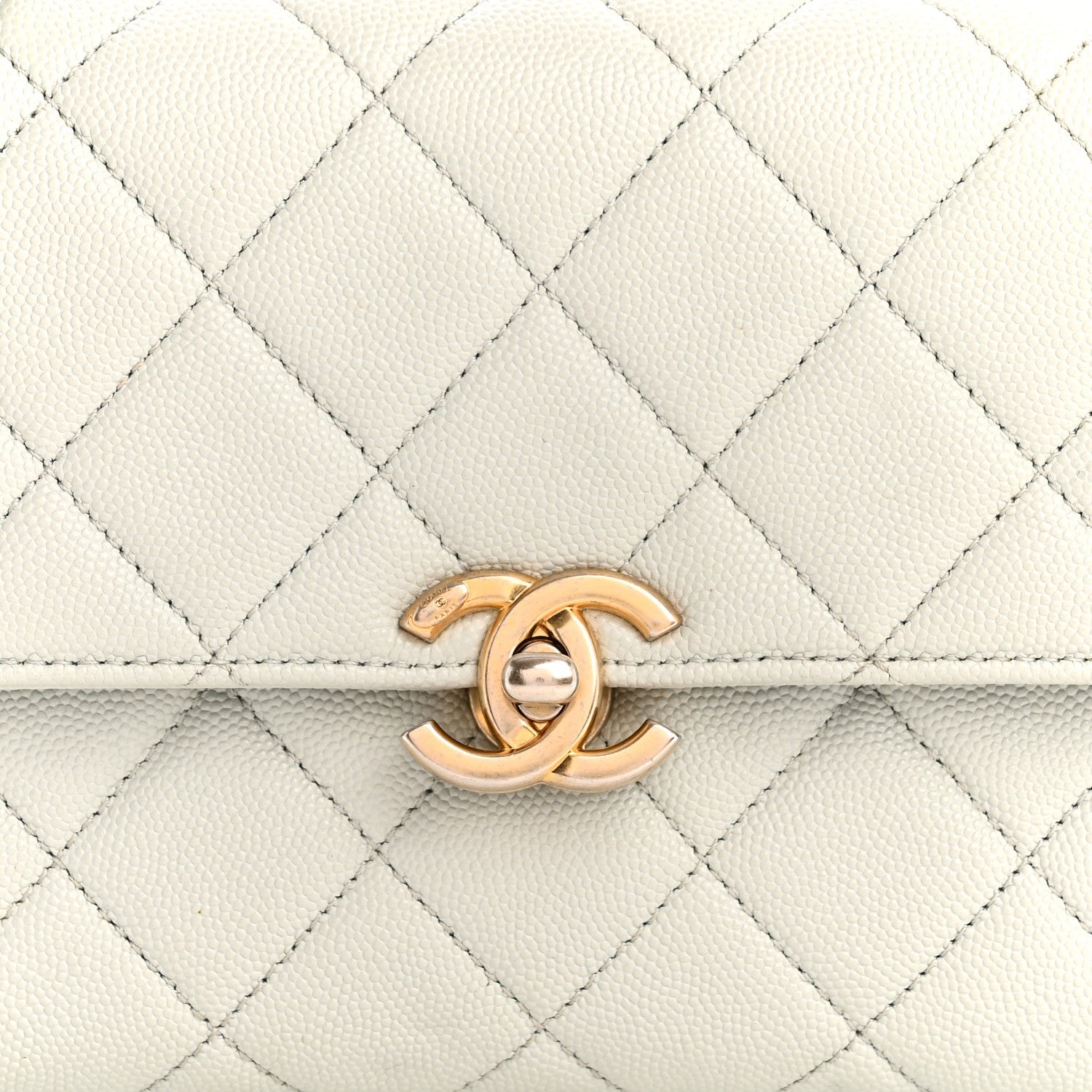 Chanel Caviar Quilted Medium Carry Me Top Handle Flap Light Blue