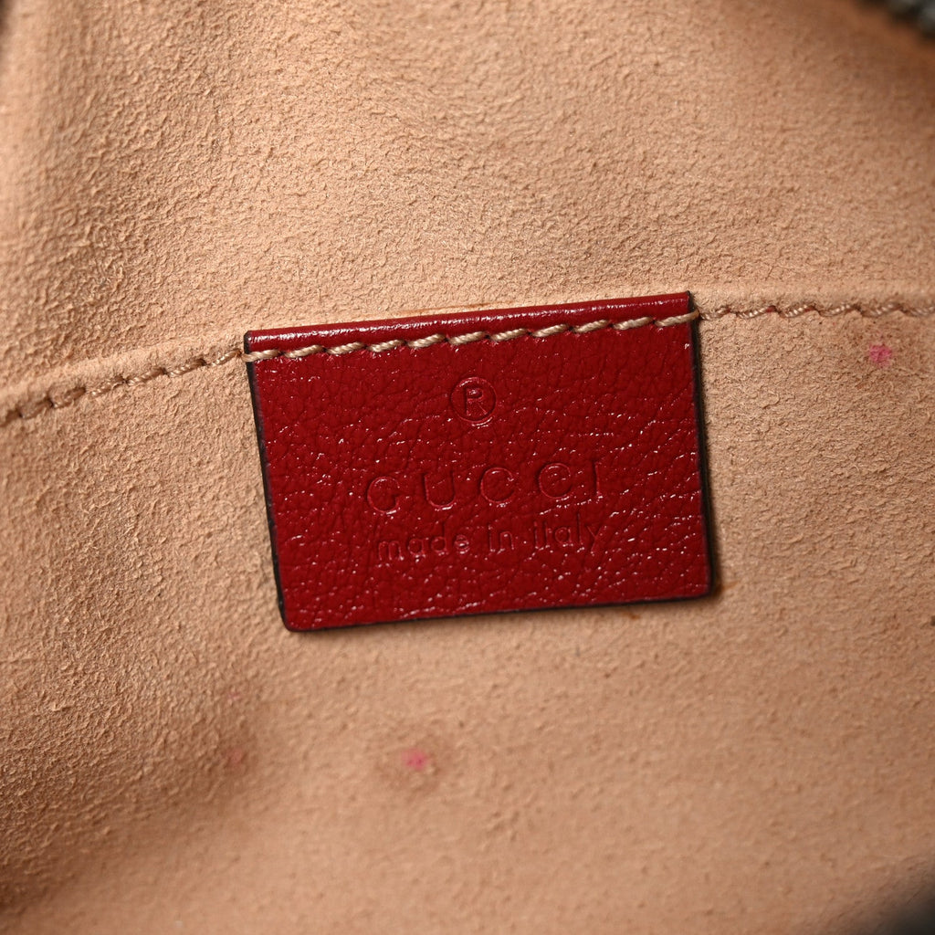 Gucci Azalea Calfskin Matelasse Diagonal Torchon GG Marmont Belt Bag 75 30 Black Romantic Cerise