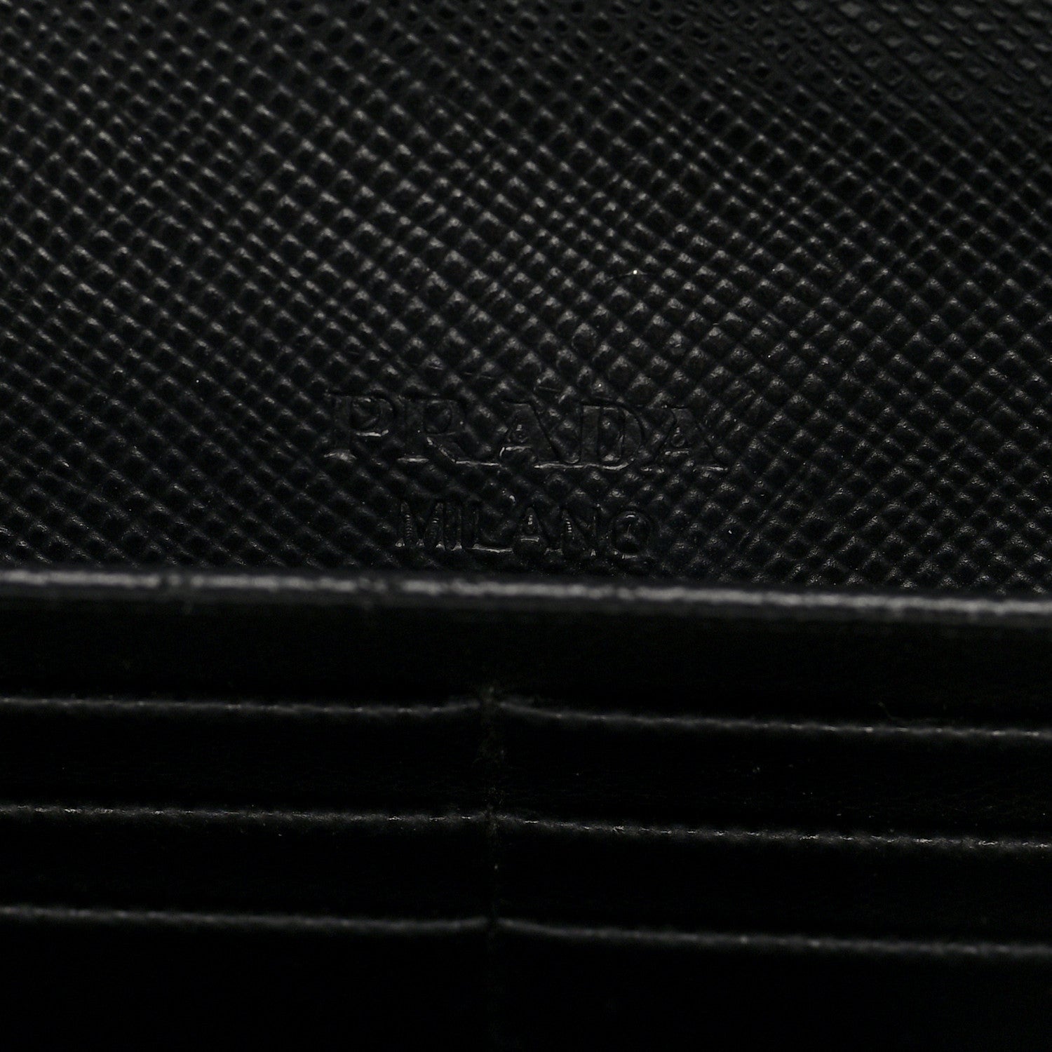 Prada Saffiano Metal Continental Flap Wallet Black
