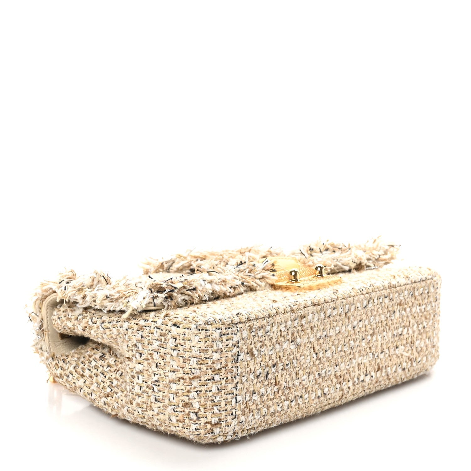 Christian Dior Tweed Medium Miss Dior Flap Beige