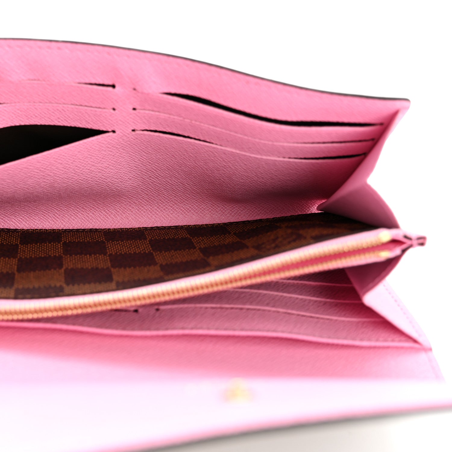 Louis Vuitton Damier Ebene 2022 Christmas Animation Paris Sarah Wallet Pink