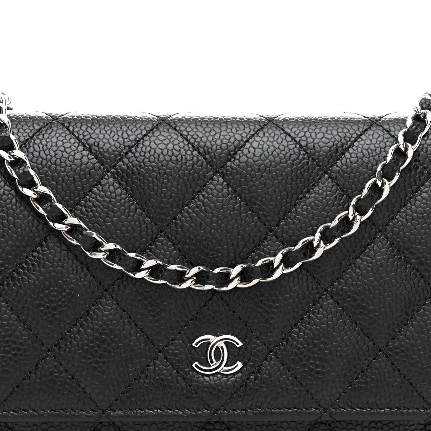 Chanel Caviar Quilted Wallet on Chain WOC Black