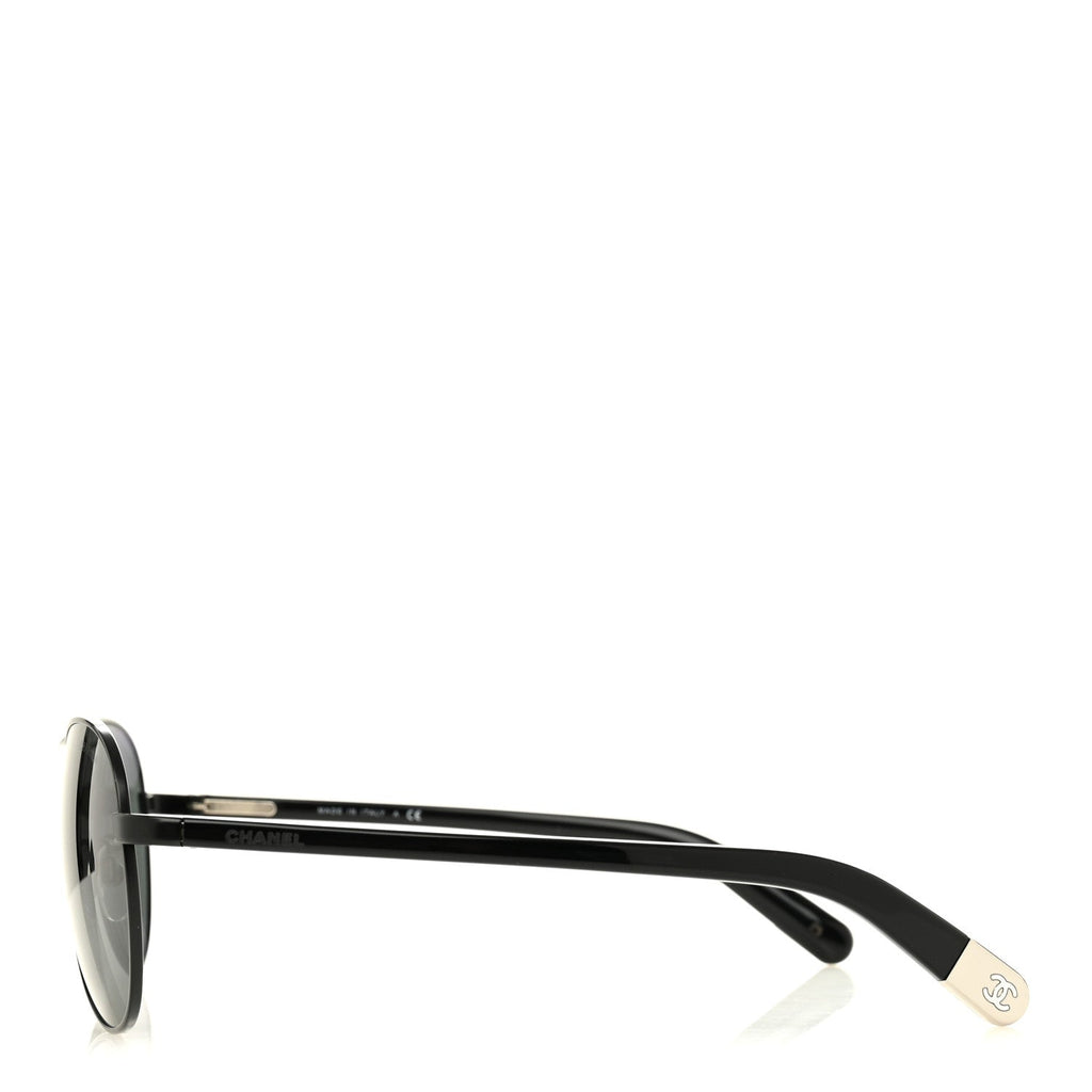 Metal Aviator CC Sunglasses 4201 Black