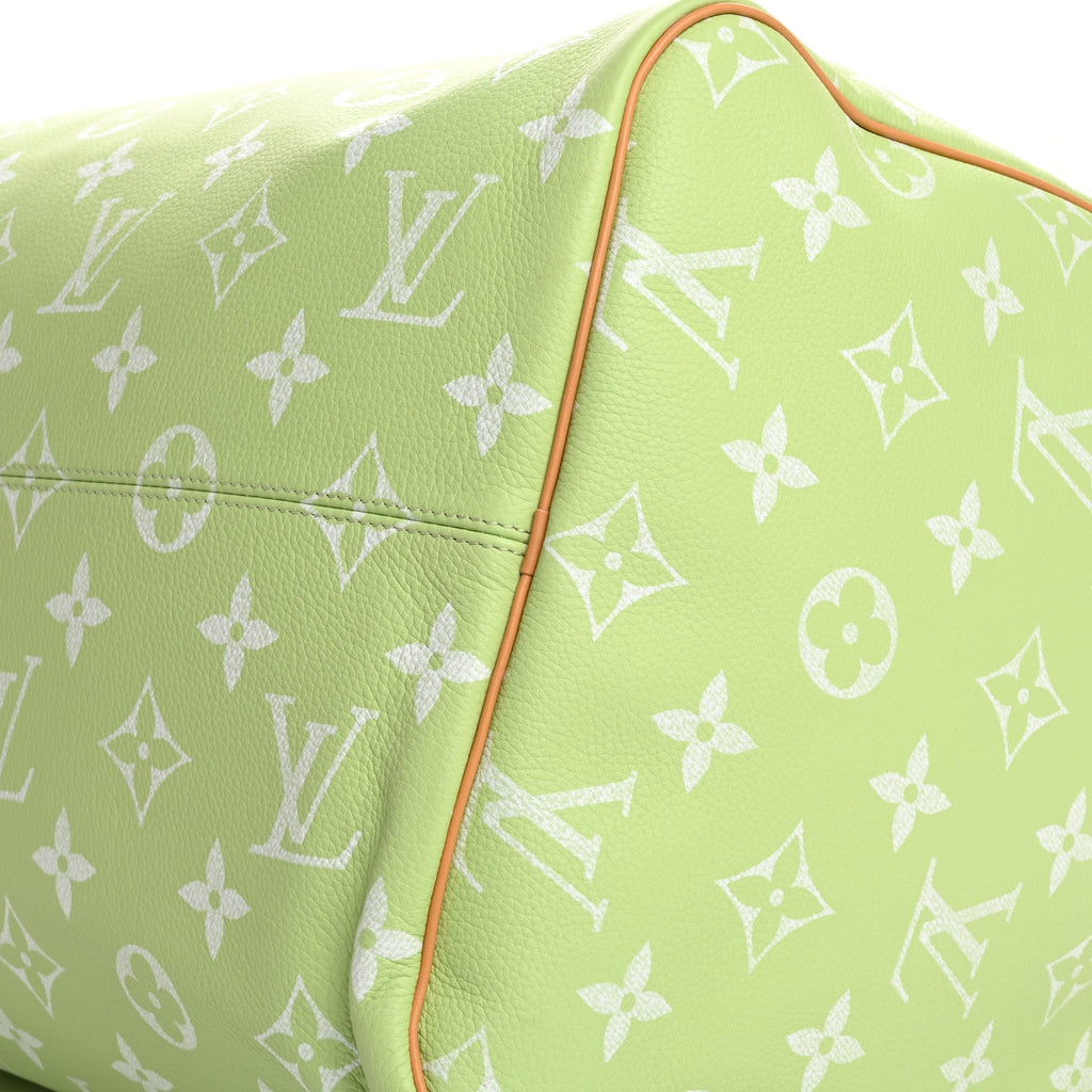 Louis Vuitton Calfskin Monogram Speedy P9 Bandouliere 50 Frozen Lime