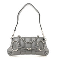 Gucci Nappa Vertical Matelasse Small Maxi Horsebit Chain Shoulder Bag Gray