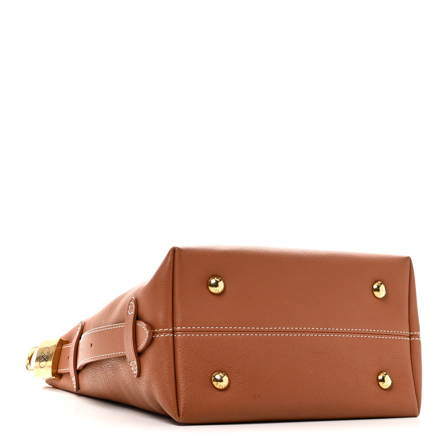Louis Vuitton Grained Calfskin Low Key Hobo PM Cognac