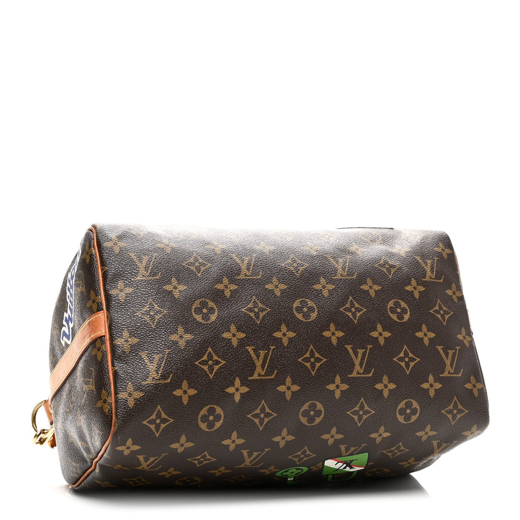 Louis Vuitton Monogram Patches Speedy Bandouliere 30