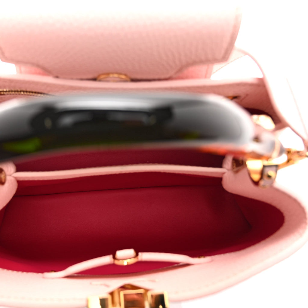 Louis Vuitton Taurillon Resin Murano Capucines BB Rose Jasmin
