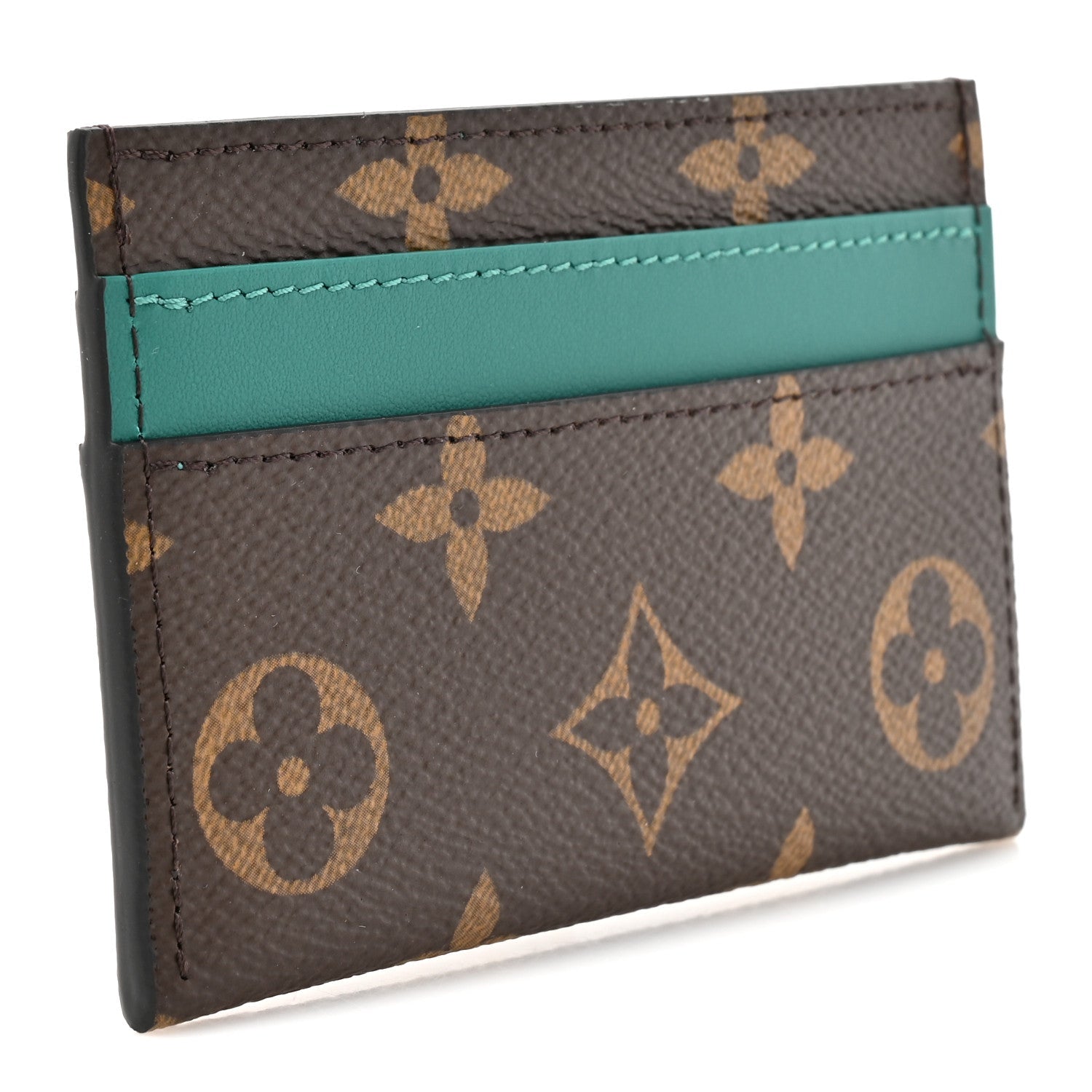 Louis Vuitton Monogram Macassar Double Card Holder Borneo Green