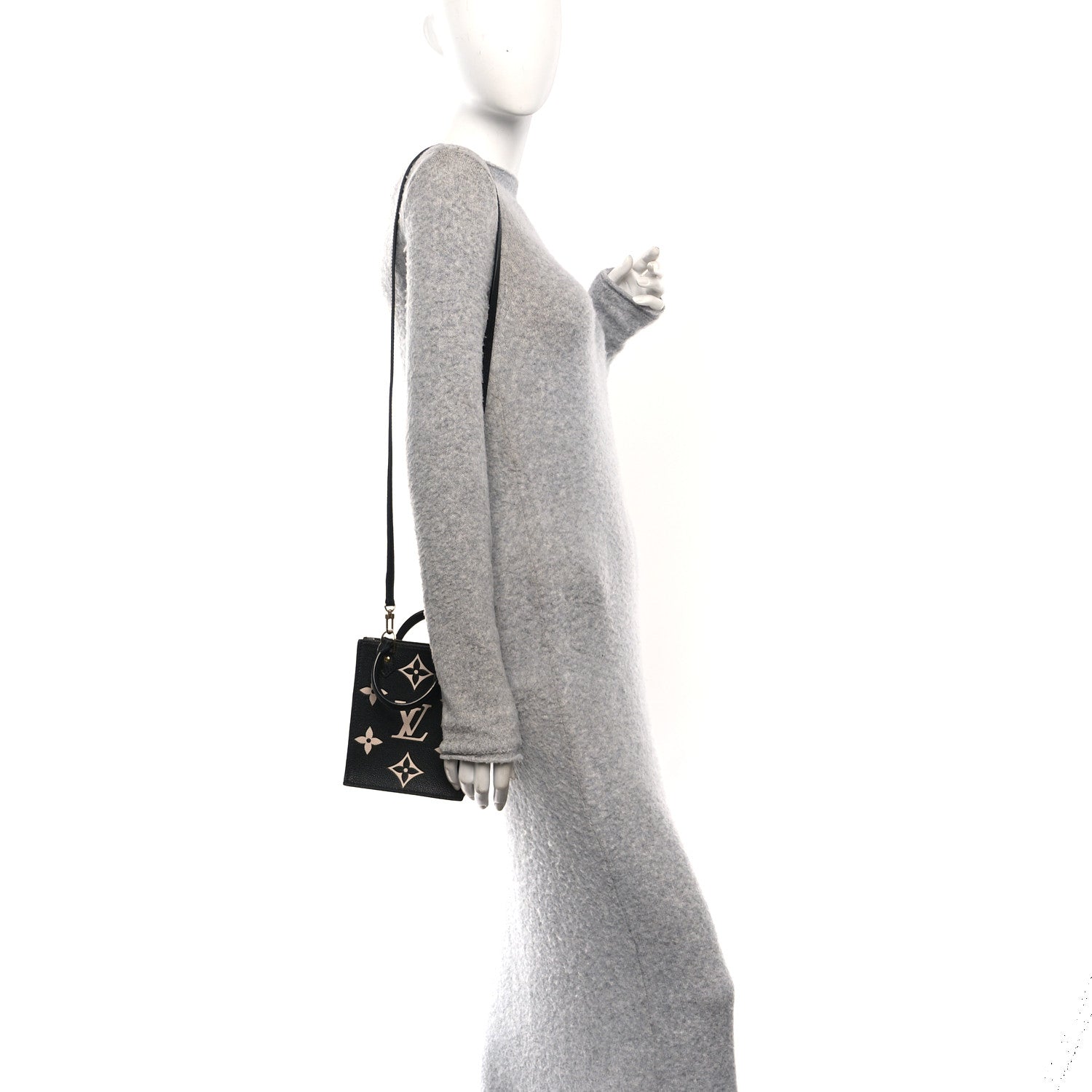 Louis Vuitton Empreinte Monogram Giant Petit Sac Plat Black Beige