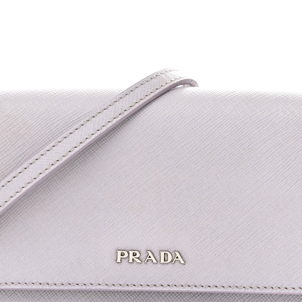 Prada Saffiano Lux Crossbody Bag Glicine
