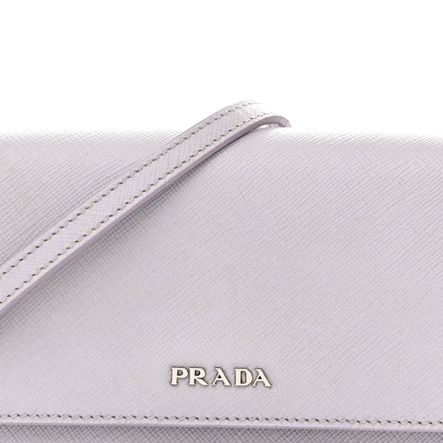 Prada Saffiano Lux Crossbody Bag Glicine