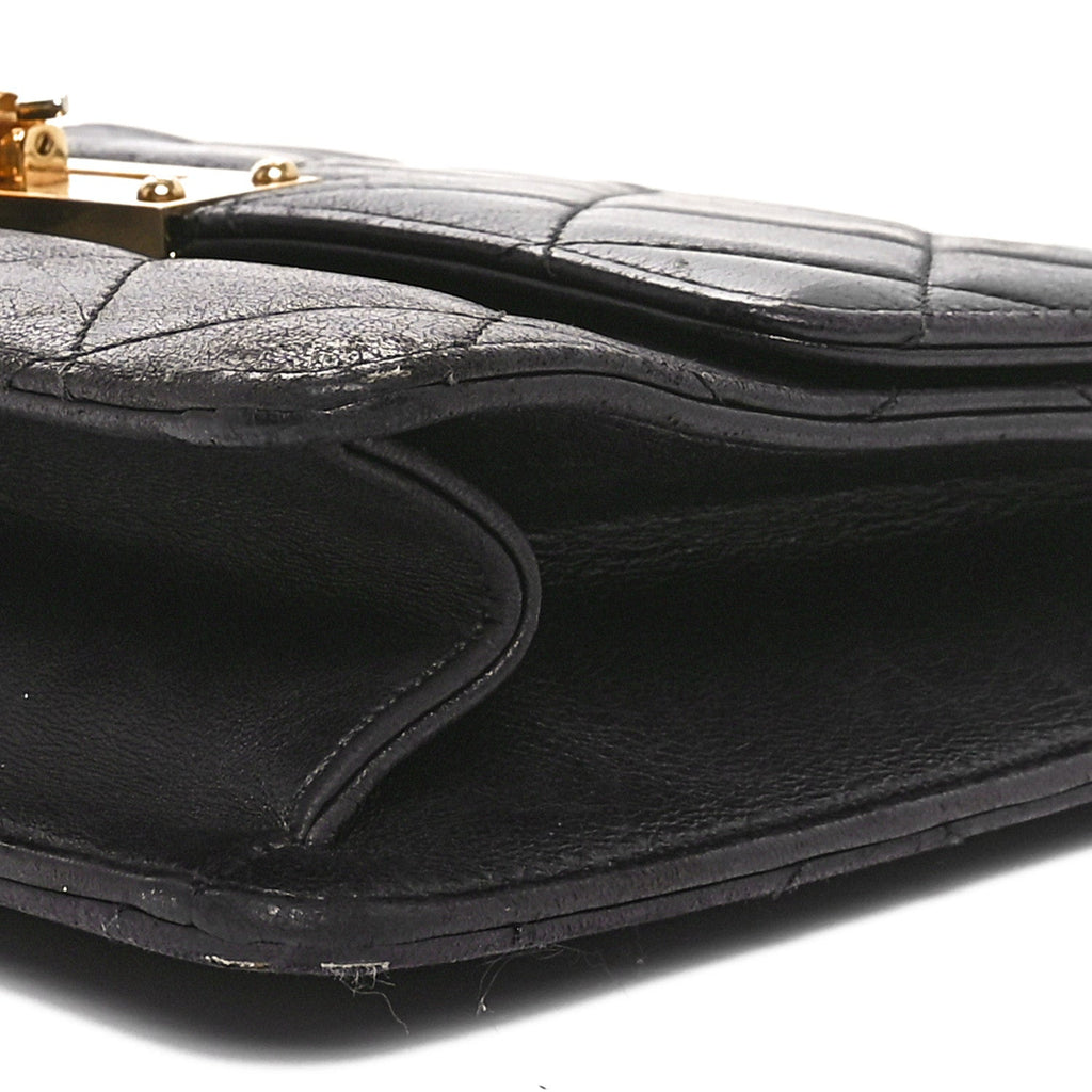 Chanel Lambskin Quilted Medium Golden Class Flap Black