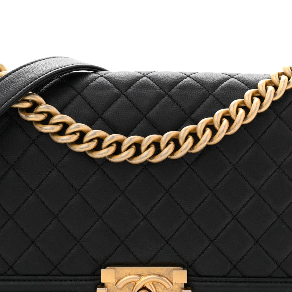 Chanel Caviar Quilted Medium Boy Flap Black