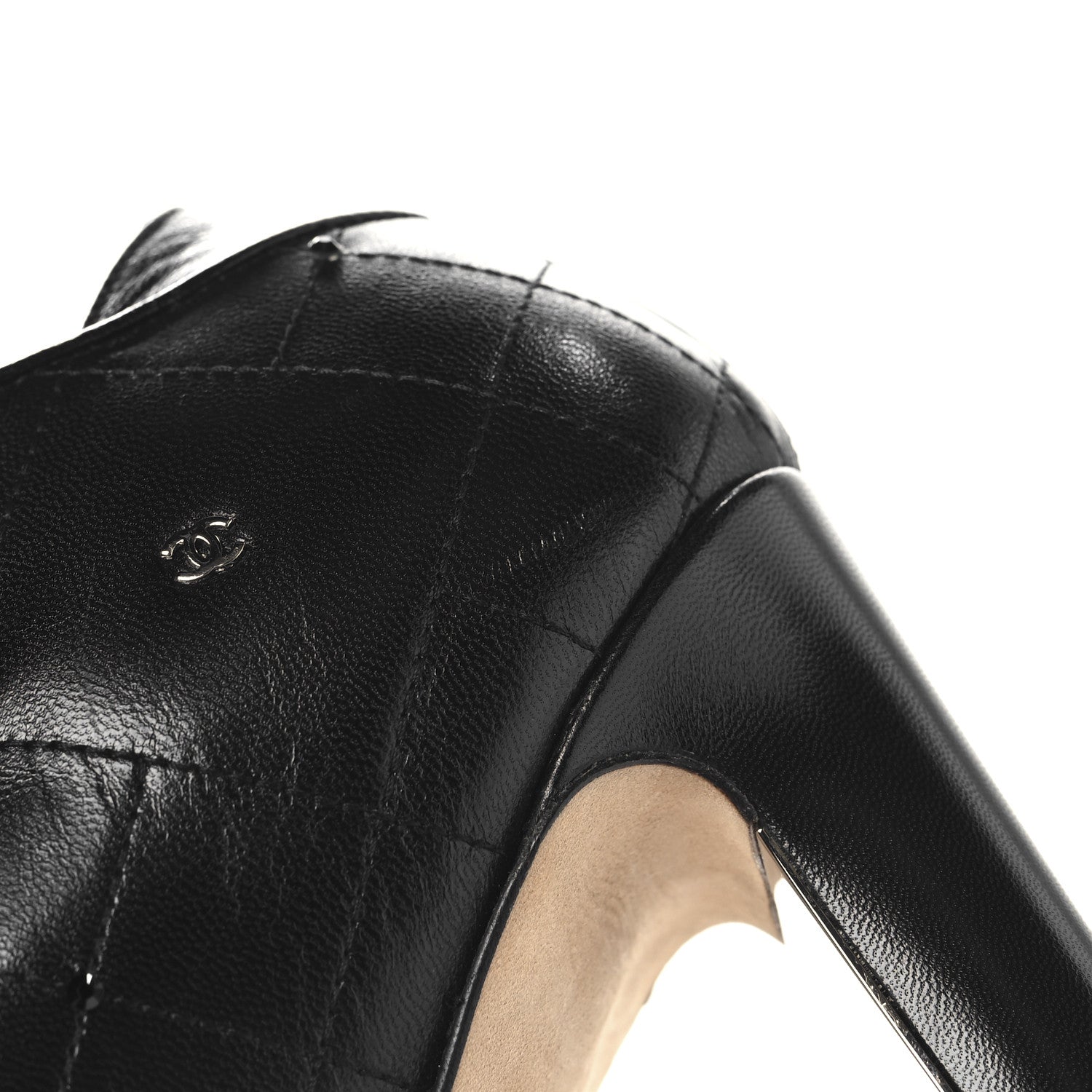 Lambskin Quilted CC Cap Toe Booties 41 Black