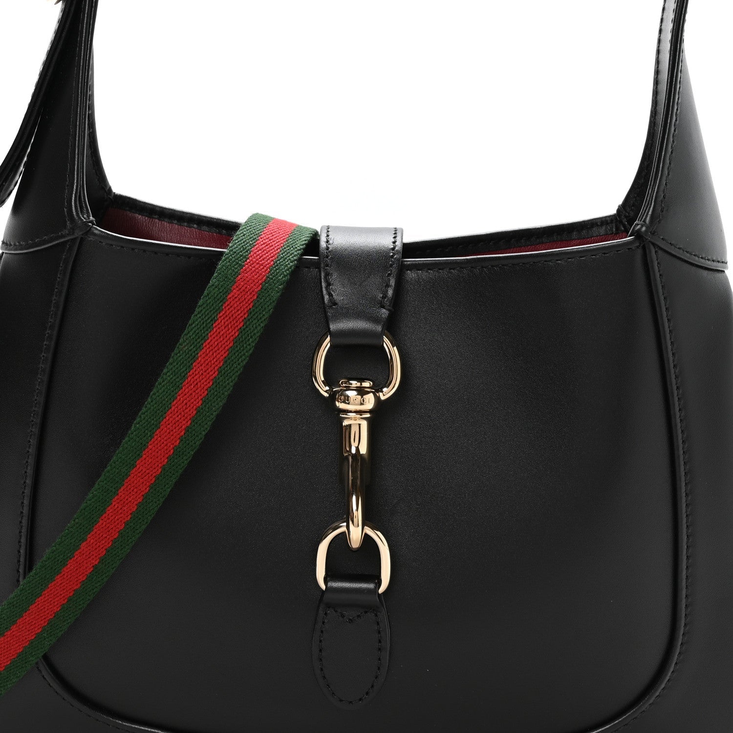 Gucci Calfskin Small Jackie Shoulder Bag Black