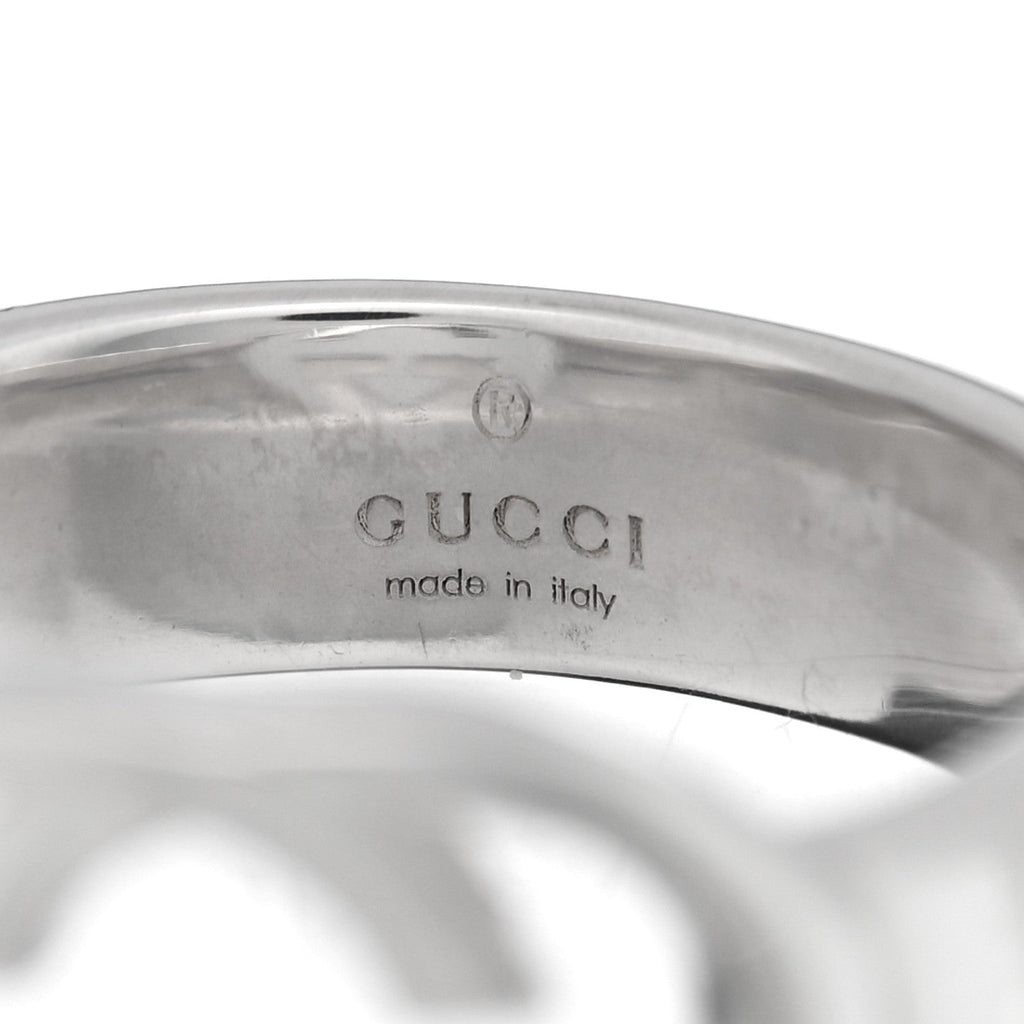 Gucci Sterling Silver Interlocking G Ring 54 6.75