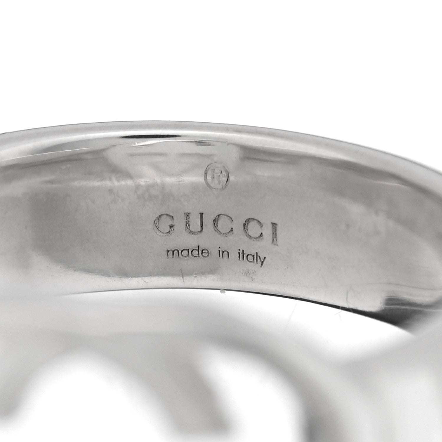 Gucci Sterling Silver Interlocking G Ring 54 6.75