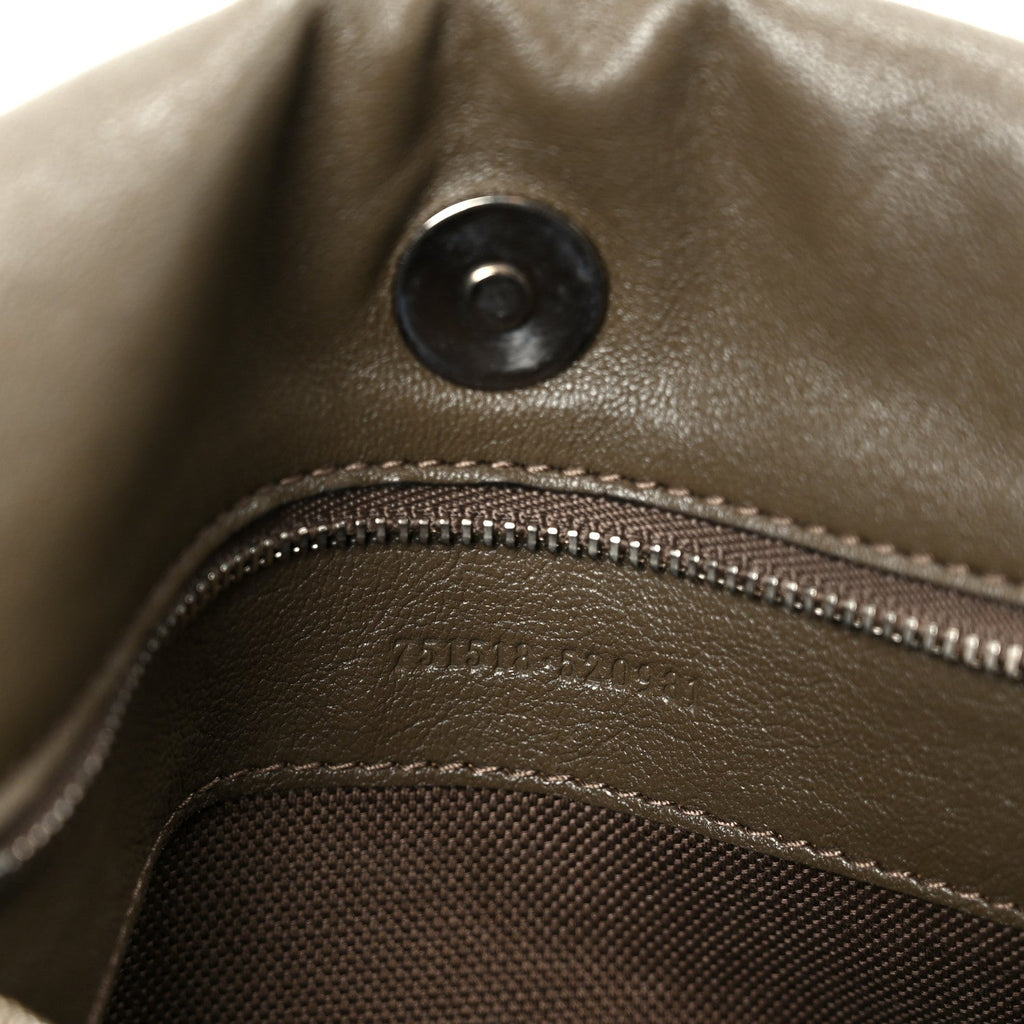 Gucci Sakai Be Green Calfskin Diagonal Stitched Small Blondie Tote Craclet Brown