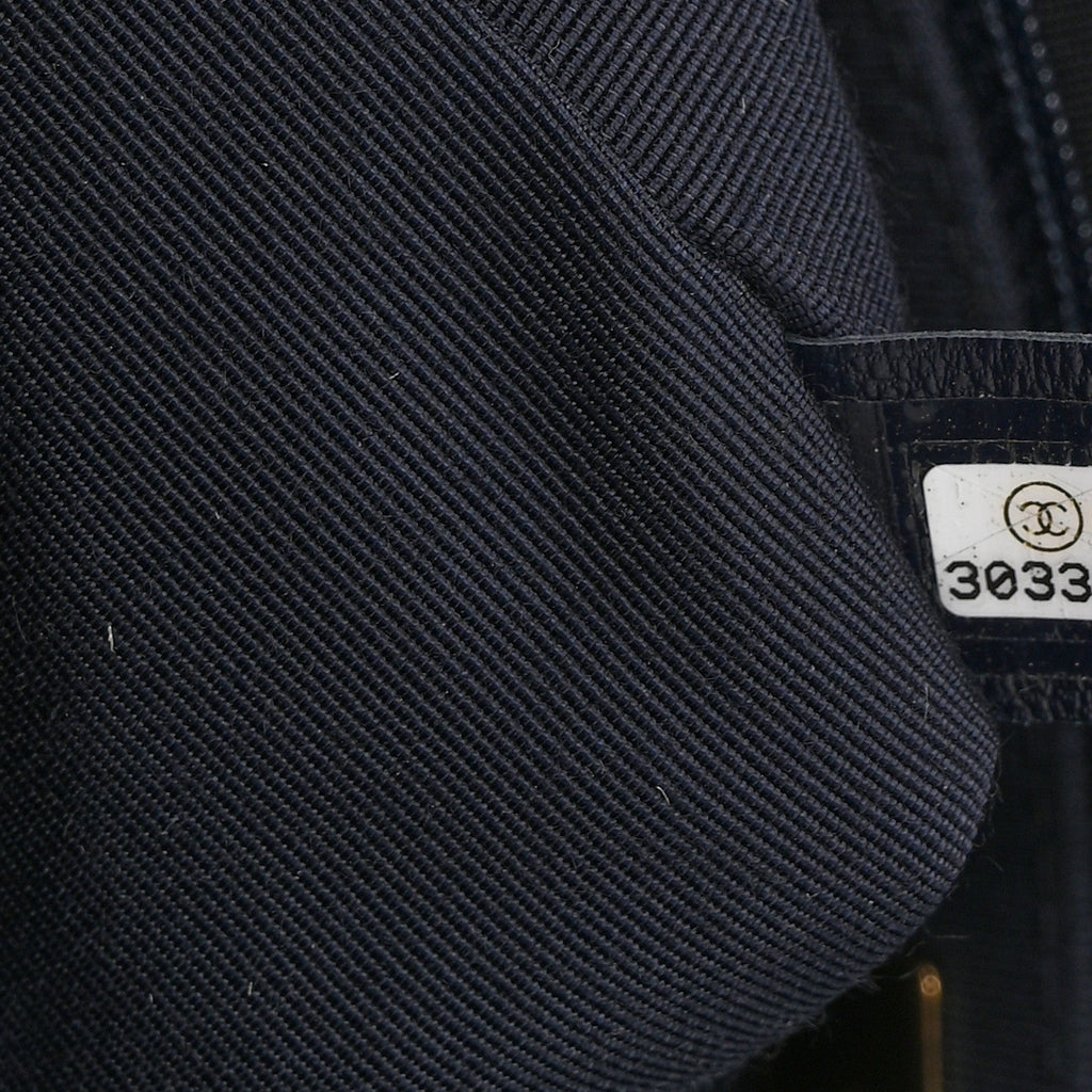 Chanel Lambskin Quilted Large Chanel 19 Flap Navy Blue