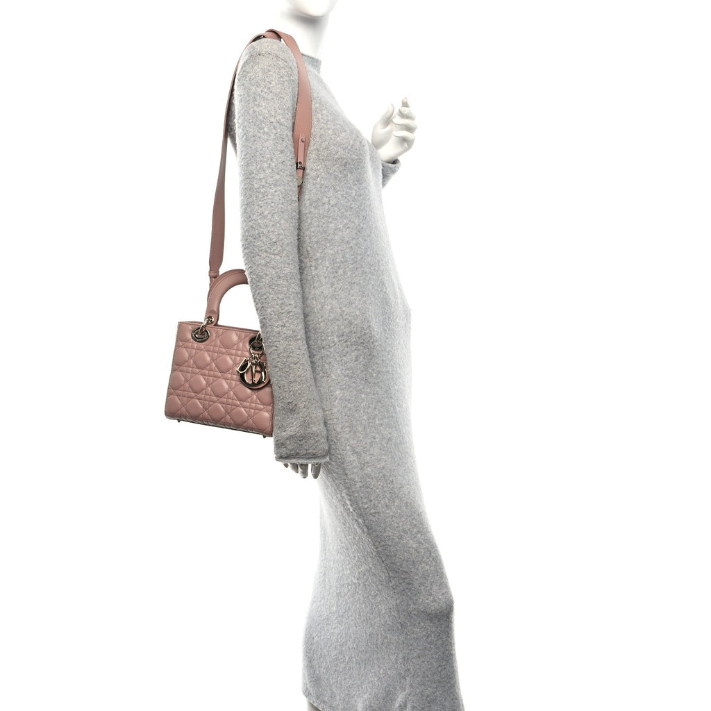 Christian Dior Lambskin Cannage Small My ABCDior Lady Dior Fard