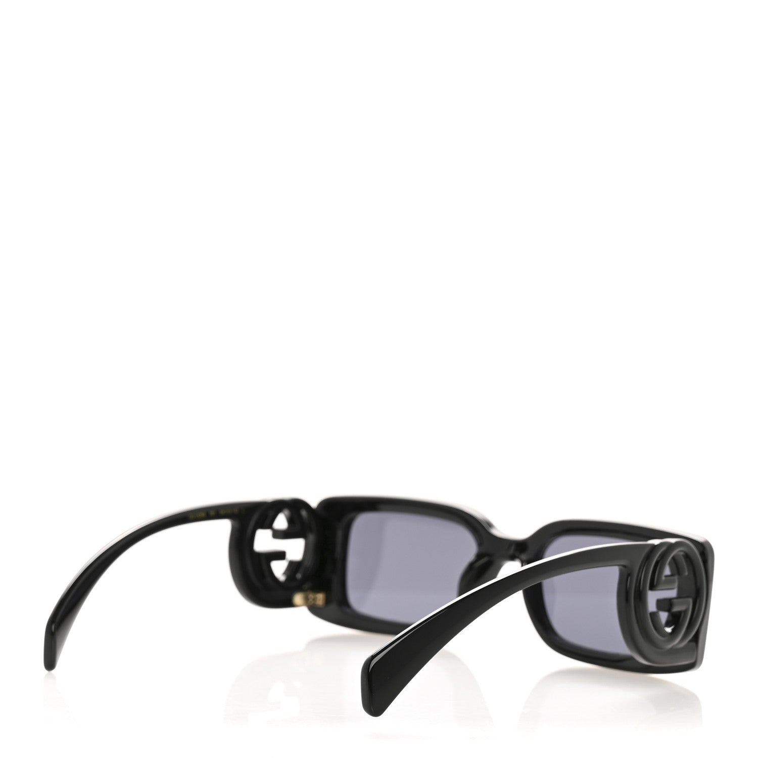 Gucci Acetate Chaise Rectangle Frame Sunglasses GG1325S Black