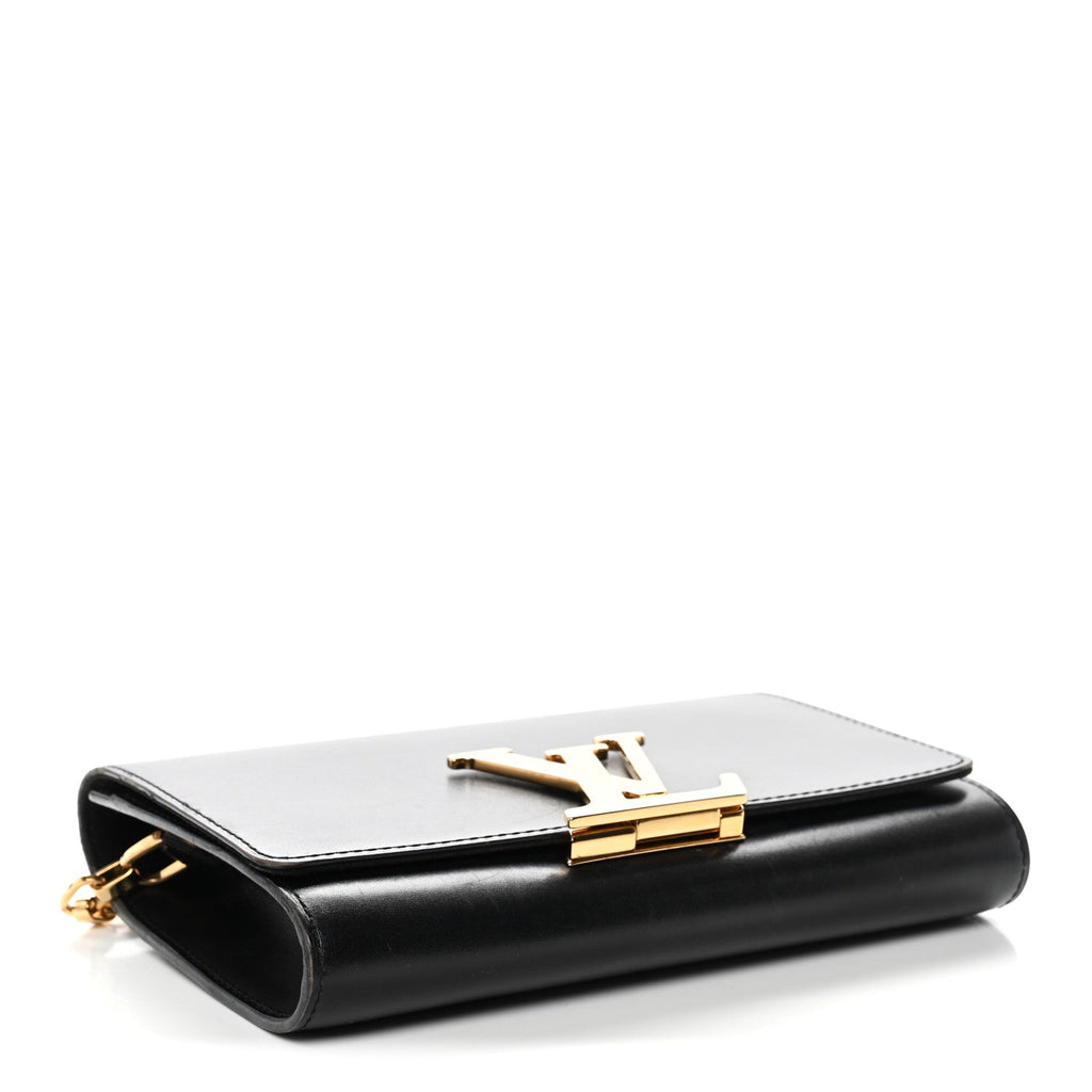 Louis Vuitton Calfskin Chain Louise MM Black
