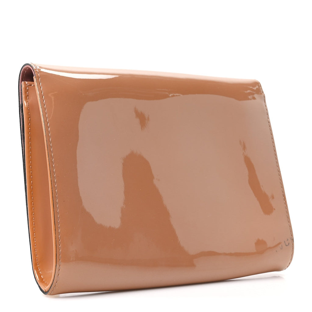 Louis Vuitton Patent Louise New Sobe Clutch Rose Velours