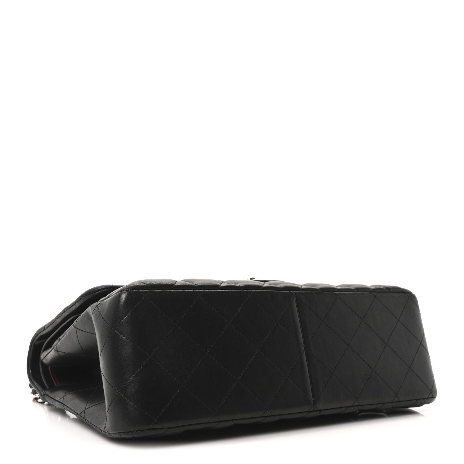 Chanel Lambskin Quilted Jumbo Double Flap Black