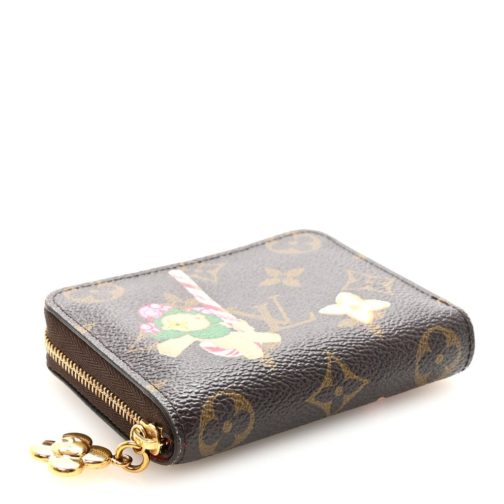 Louis Vuitton Monogram 2024 Christmas Animation Candy Factory Zippy Coin Purse Candy Red