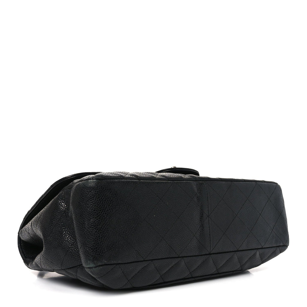 Chanel Caviar Quilted Jumbo Single Flap Black