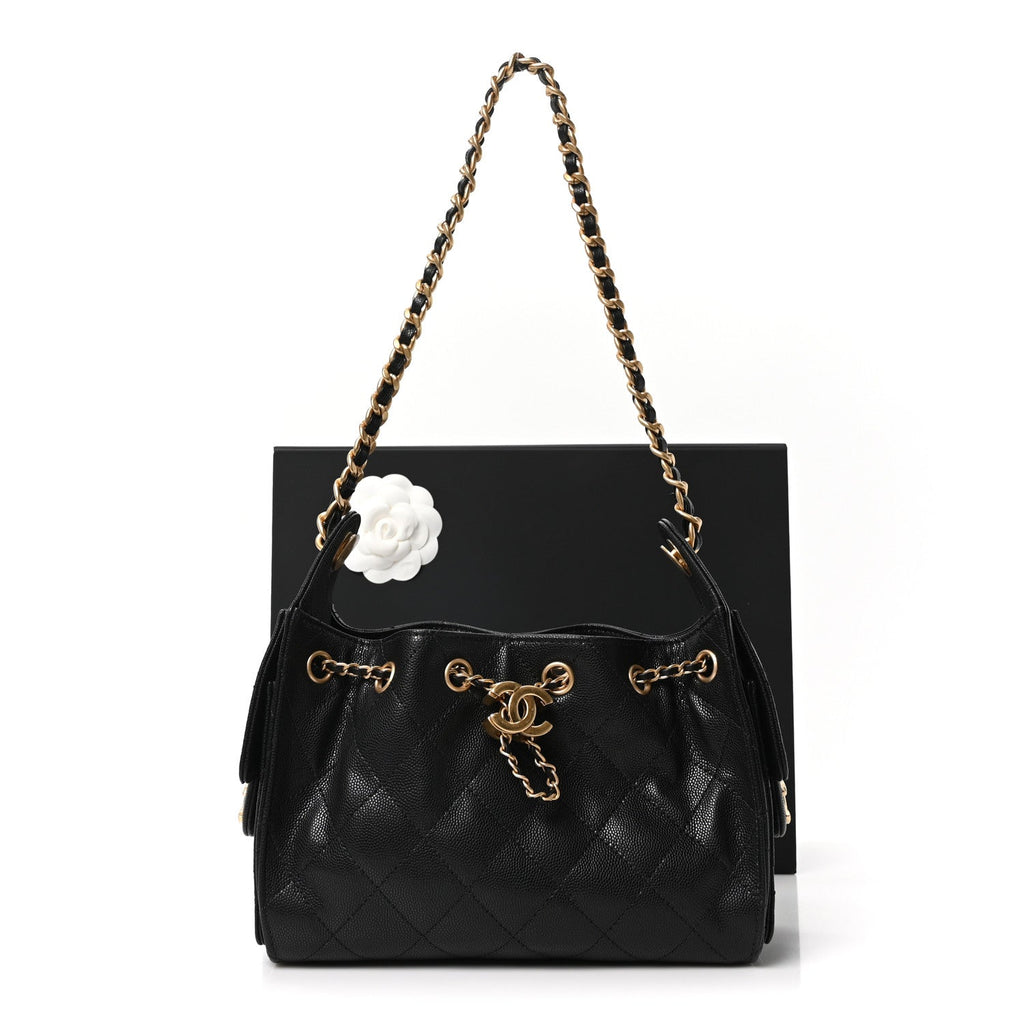 Chanel Caviar Quilted Mini Chanel 25 Handbag Black