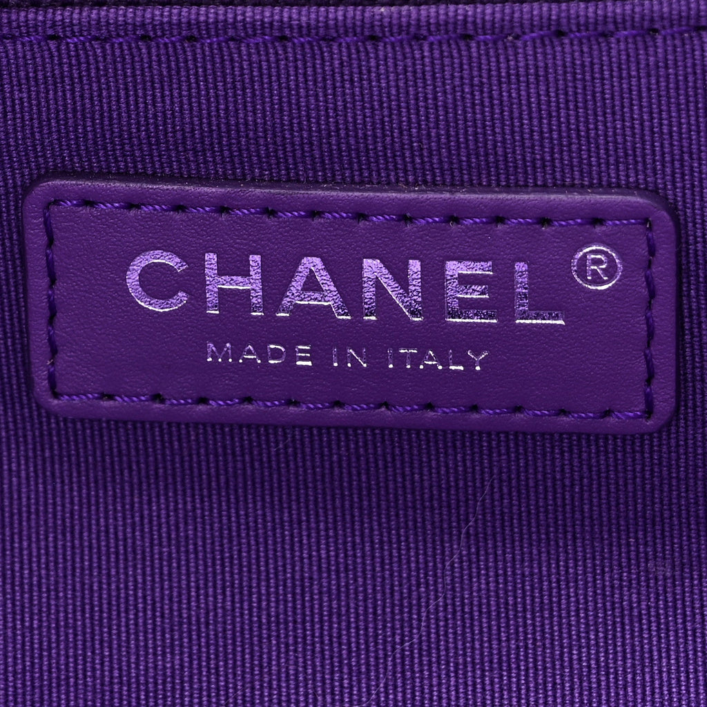 Chanel Shaded Calfskin Small Deauville Tote Purple Blue