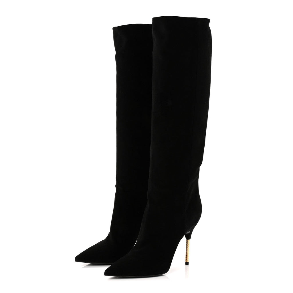 Louis Vuitton Suede High Boots 41 Black