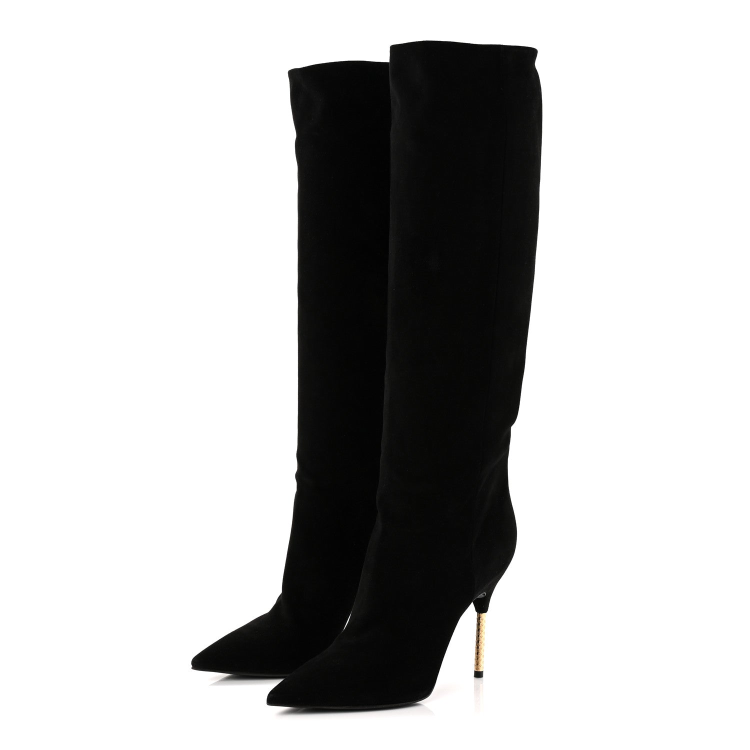 Louis Vuitton Suede High Boots 41 Black