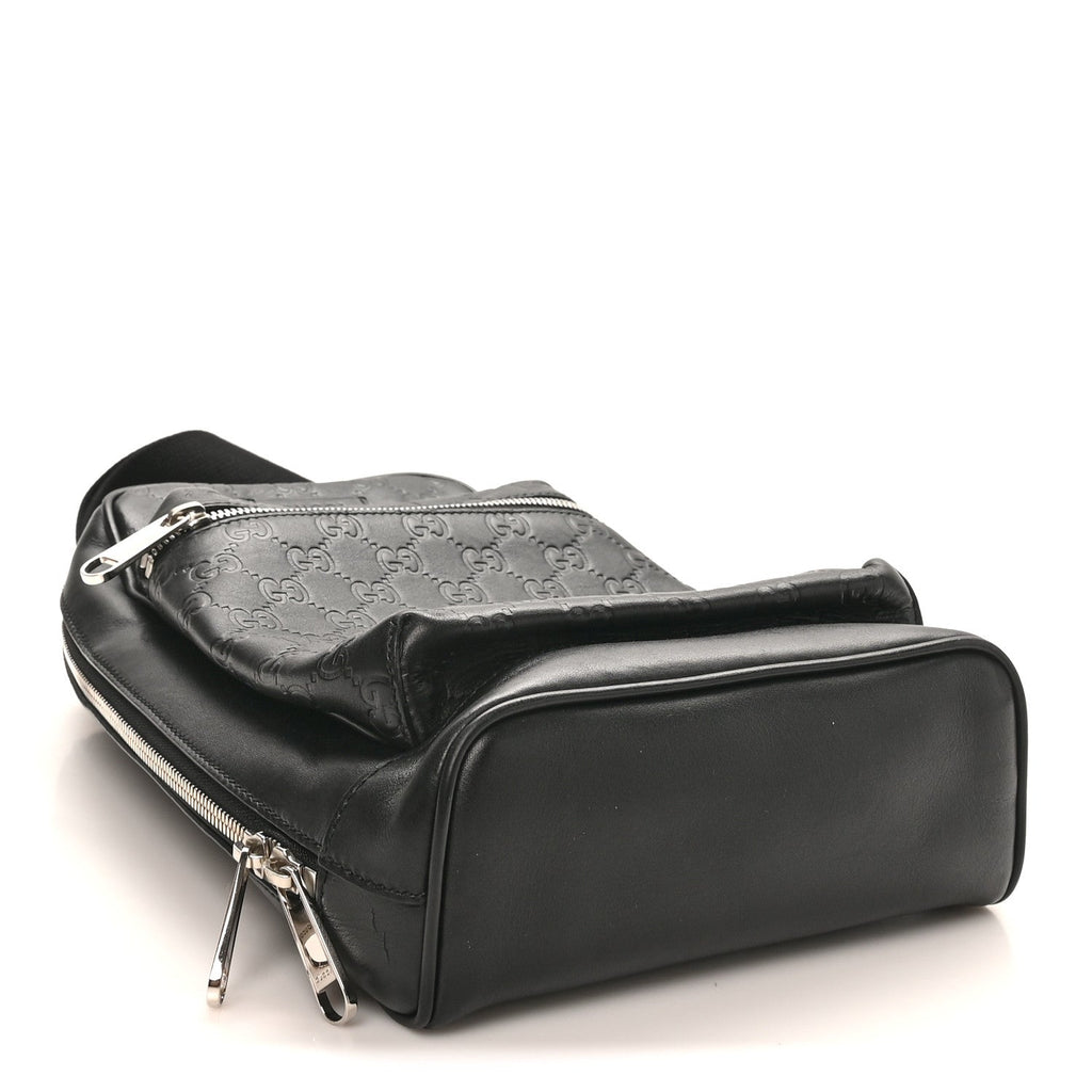 Gucci Guccissima Sling Backpack Black
