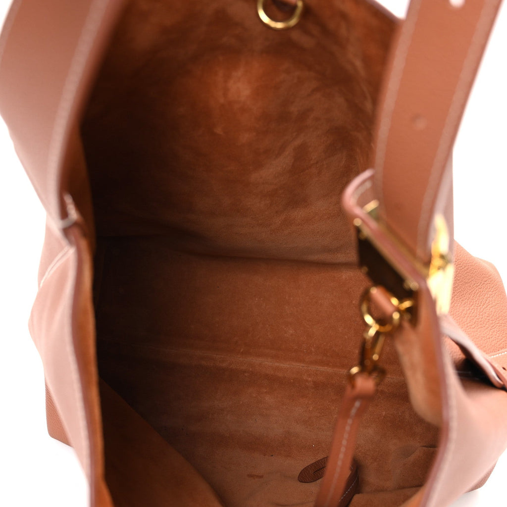 Louis Vuitton Grained Calfskin Low Key Hobo MM Cognac
