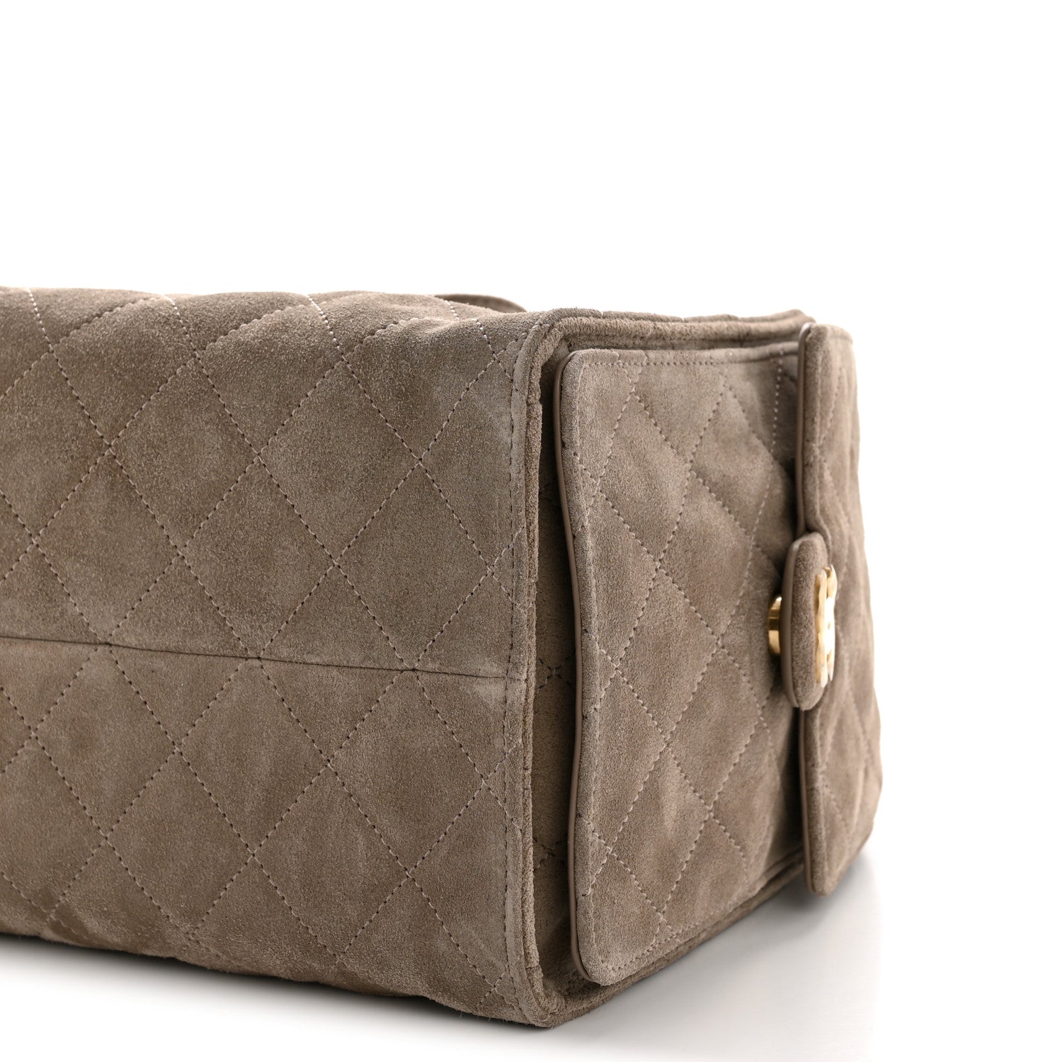 Chanel Suede Quilted Medium Chanel 25 Handbag Grey