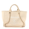 Chanel Mixed Fibers Small Deauville Tote White