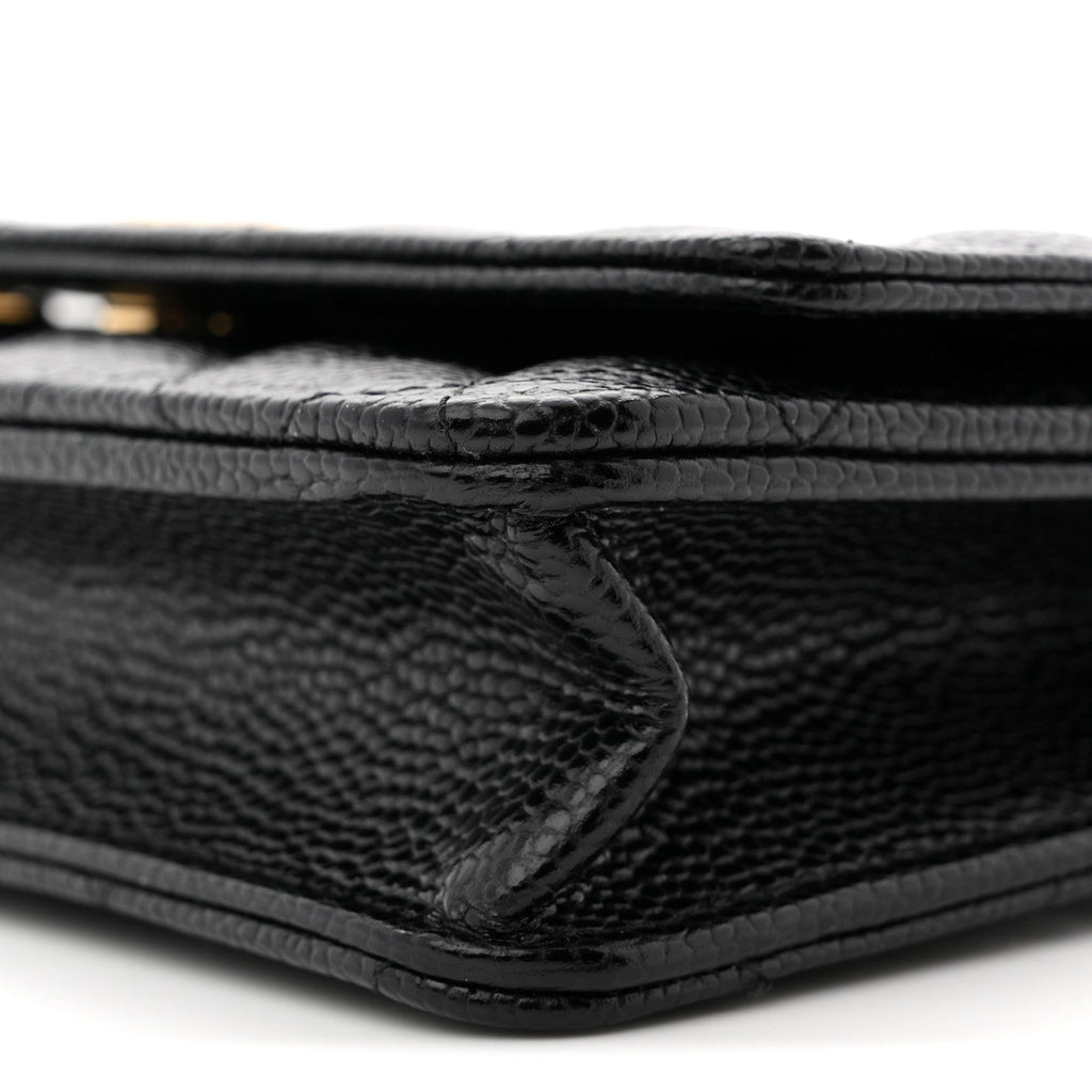 Chanel Caviar Quilted Wallet on Chain WOC Black