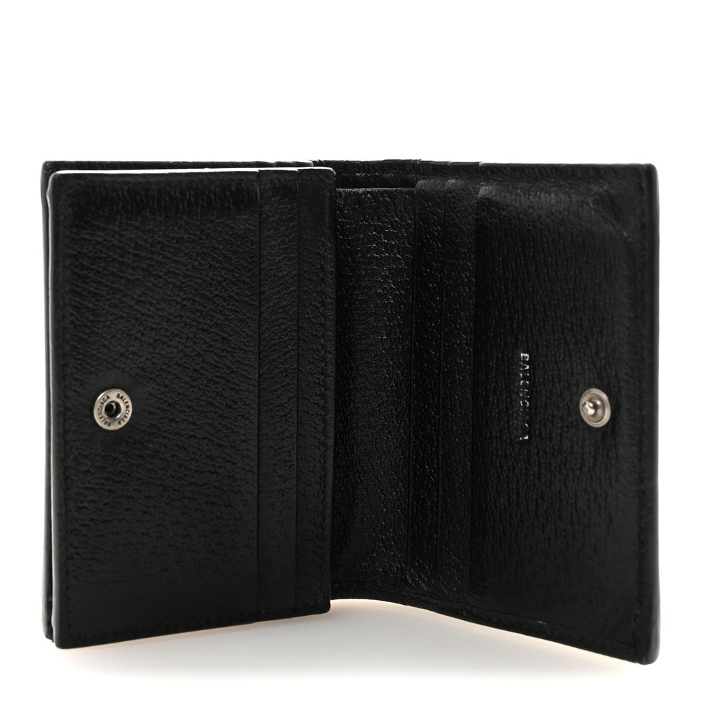 Gucci X BALENCIAGA BB Monogram Web Ophidia Card Case Wallet Black