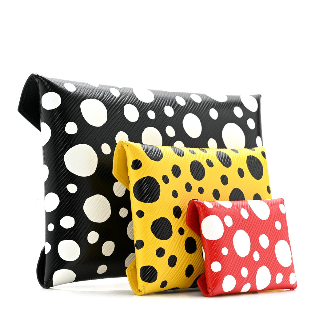 Louis Vuitton LV X YK Epi Kirigami Pochette Set Black Red Yellow